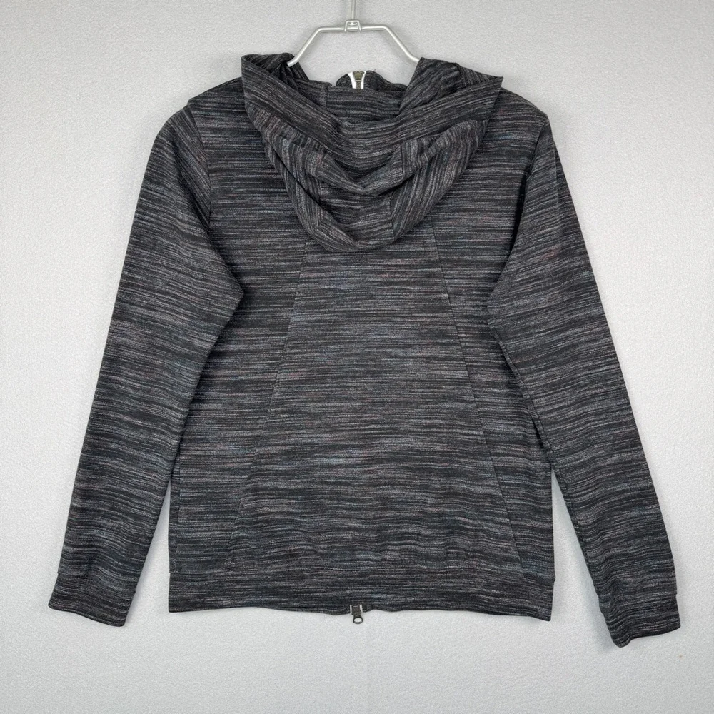 NIKE Sportswear Full Zip Hoodie M Heathered‎ Space Dye Charcoal Tri Blend Casual